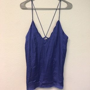Silky dark blue Free People tank top